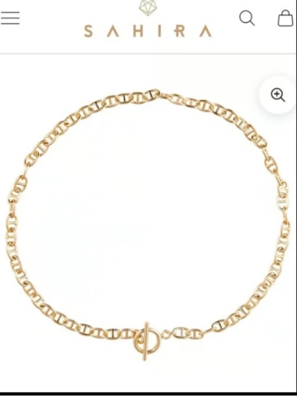 Sahira Roxanne Chain Necklace Gold - NWT